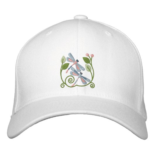 Casquette Brodée Jardin des libellules (Devant)