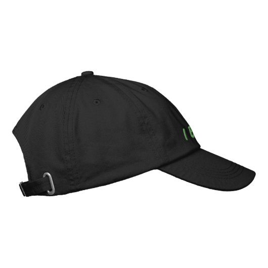 Casquette Brodée Je crois - couture verte (Droite)
