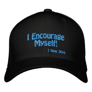 Casquette Brodée Je m'encourage citation de bible personnalisable