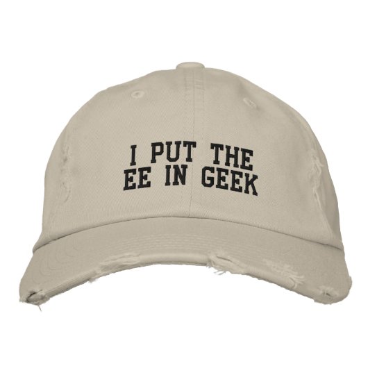 Casquette Brodée Je mets l'EE en GEEK (Devant)