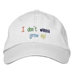 Casquette Brodée Je ne veux pas grandir !