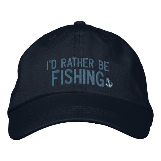 Casquette Brodée Je pêcherais plutôt (Devant)