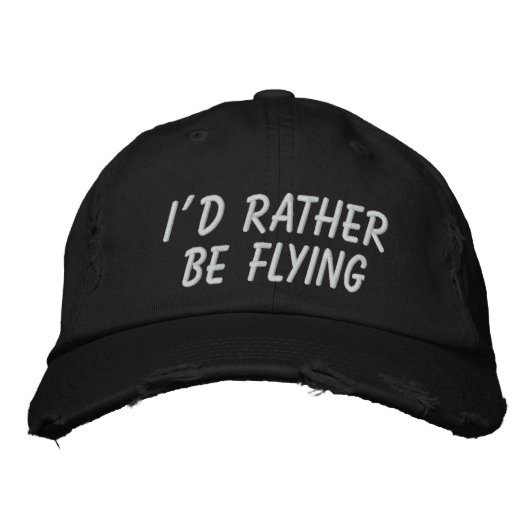 CASQUETTE BRODÉE JE PRÉFÈRE VOLER (Devant)