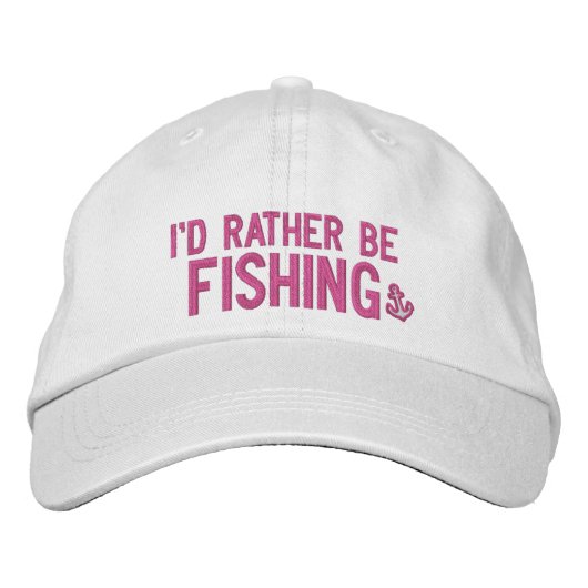 Casquette Brodée Je préférerais pêcher (Devant)