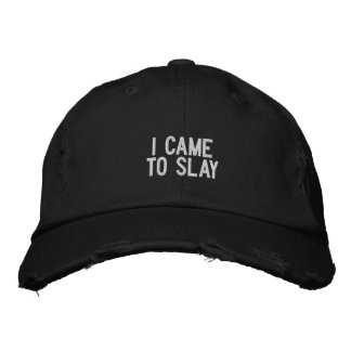 Casquette Brodée JE SUIS ARRIVÉ À SLAY Custom Distressed Baseball C