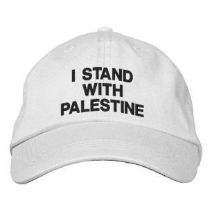 Casquette Brodée Je suis avec la Palestine noir moderne texte perso