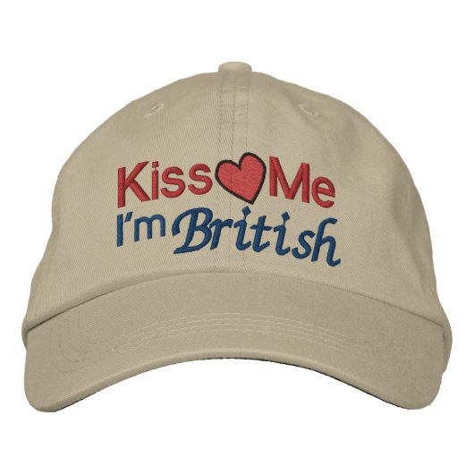 Casquette Brodée Je suis britannique par SRF (Devant)