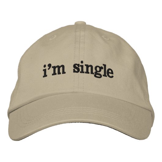 Casquette Brodée Je suis célibataire (Devant)