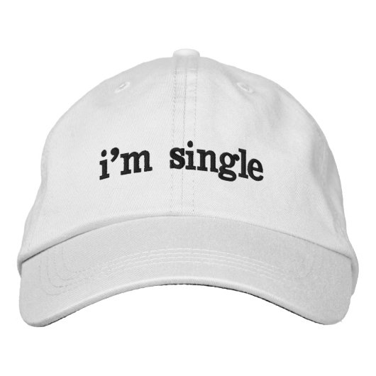Casquette Brodée Je suis célibataire (Devant)