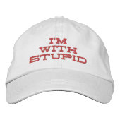 Casquette Brodée Je suis stupide (Devant)