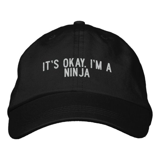 Casquette Brodée je suis un ninja (Devant)