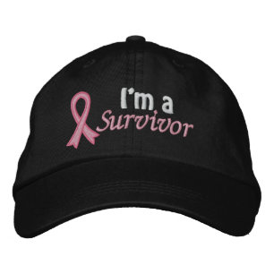 Casquette Brodée Je suis un survivant - Cancer du sein