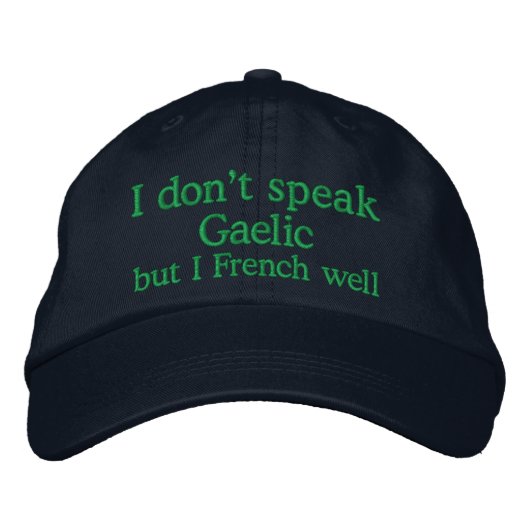Casquette Brodée Je vais bien en français (Devant)