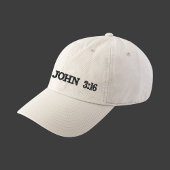 Casquette Brodée Jean 3:16 Versets de grâce blanc Broderie chrétien