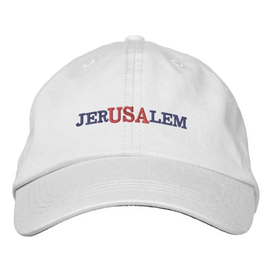 Casquette Brodée Jérusalem USA (Devant)