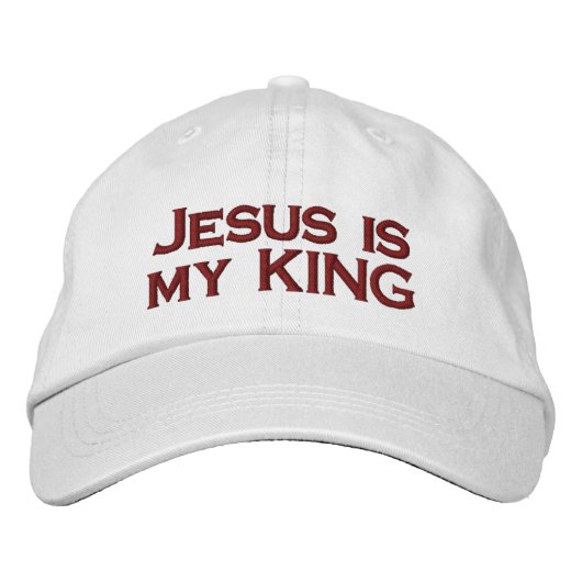 Casquette Brodée Jésus est mon ROI (Devant)