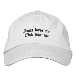 Casquette Brodée Jésus m'aime Poissons me craignent