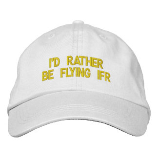 CASQUETTE BRODÉE J'IRAIS PLUTÔT VOLER EN IFR