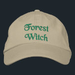 Casquette Brodée Jolie citations de sorcière de forêt Vert Kaki<br><div class="desc">Un joli casquette de baseball kaki brodé vert avec la citation Forest Witch. Ce casquette de sorcières moderne peut être personnalisé à un nom ou un autre texte. Un cadeau d'anniversaire sorcier ou une idée de camping.</div>
