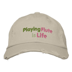 Casquette Brodée Jouer à la flûte est la vie