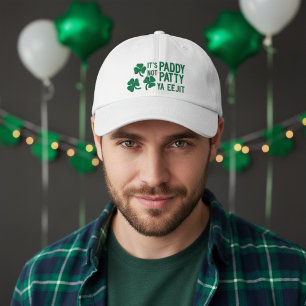 Casquette Brodée Jour de la Saint-Patrick irlandais C'est Paddy pas