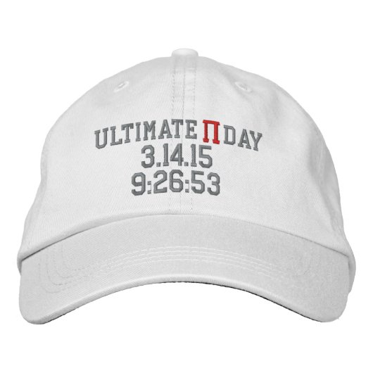 Casquette Brodée Journée Ultimate Pi 2015 (Devant)