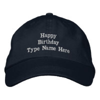 Joyeux anniversaire brodé par la marine sur mesure
