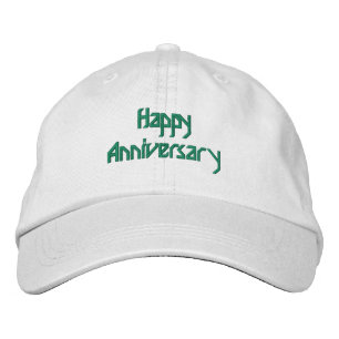 Casquette Brodée Joyeux Anniversaire Texte personnalisé blanc