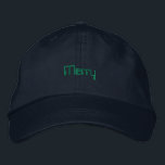 Casquette Brodée Joyeux Jolly Vibes de Marine sans temps réglable C<br><div class="desc">Célébrez l'esprit festif avec ce Casquette réglable de base Alternative Apparel dans une couleur marine classique, avec le texte "Merry" brodé sur mesure. La broderie de haute qualité assure un style et une durabilité durables, tandis que la sangle réglable garantit un ajustement confortable pour tous. Parfait pour diffuser l'enthousiasme des...</div>
