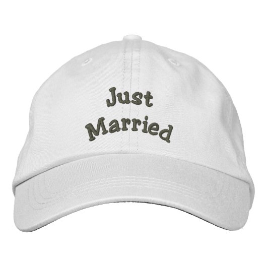 Casquette Brodée Juste marié mignon Mariage (Devant)