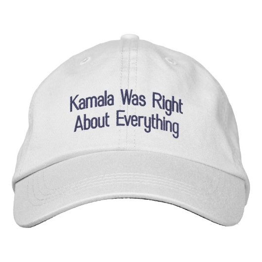 Casquette Brodée Kamala avait raison sur tout (Devant)