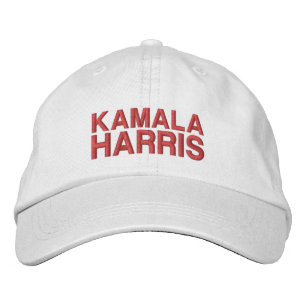 Casquette Brodée Kamala Harris rose chardon typographie moderne