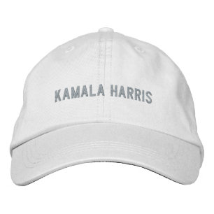 Casquette Brodée Kamala Harris texte rose clair personnalisé minima