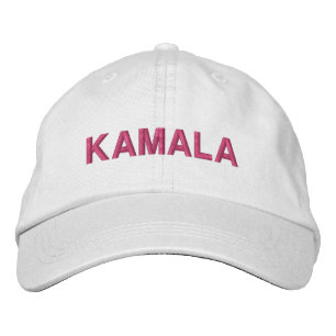Casquette Brodée Kamala typographie rose vif moderne personnalisée