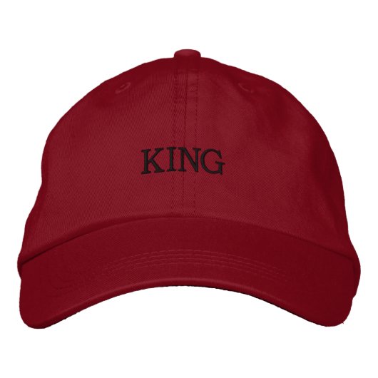 Casquette Brodée KING Confortable Cool pour hommes femmes Visor Cas (Devant)