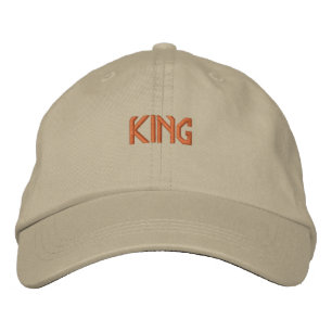 Casquette Brodée KING Elegant Baseball Bon Attractif Kaki-Casquette