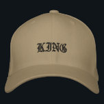 Casquette Brodée KING text Belle Hommes<br><div class="desc">KING text Handsome Homme's Broder Baseball Casquette, Size of the Flexfit Wool Casquette est L/XL, 7 1/8" - 7 5/8" et Vous pouvez modifier le texte. Type de couleur : kaki. Style : Le Casquette en laine Flexfit présente un casquette de baseball classique avec un bord incurvé. Il est disponible...</div>