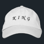 Casquette Brodée KING text Blanc couleur noir texte Superbe<br><div class="desc">KING text Blanc couleur noir texte Superbe Casquette ou Casquette de baseball brodé à l'air brodé. Un casquette brodé est un type de casque qui a été orné de motifs décoratifs ou de motifs utilisant l'aiguille et le fil. Un casquette brodé est un accessoire élégant et attrayant qui combine à...</div>