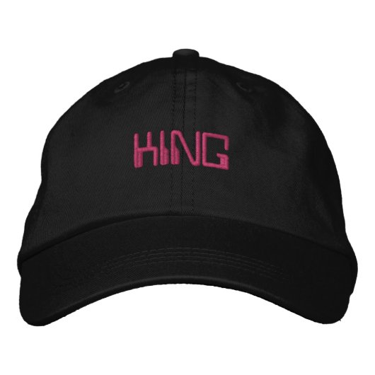 Casquette Brodée KING Texte Nom Alternative Apparel De Base Réglabl (Devant)