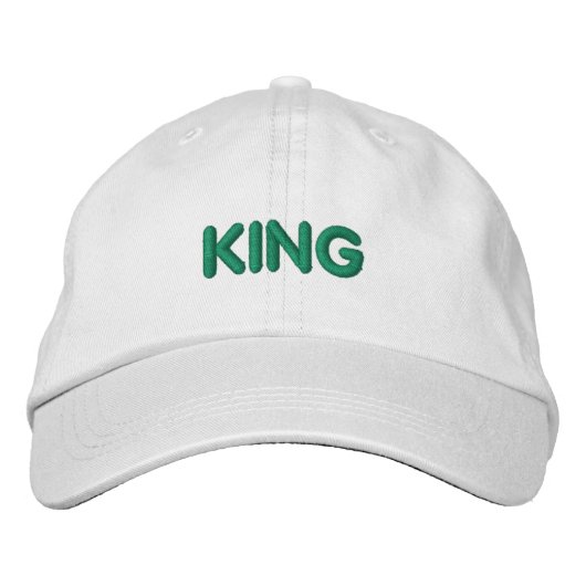 Casquette Brodée KING texte nom Visor (Devant)
