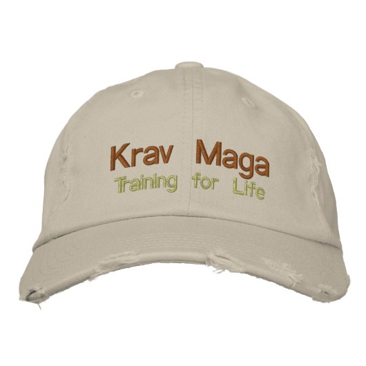 Casquette Brodée Krav Maga, entraînement pour la vie (Devant)