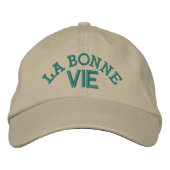 Casquette Brodée La Bonne Vie ... : ) par SRF (Devant)