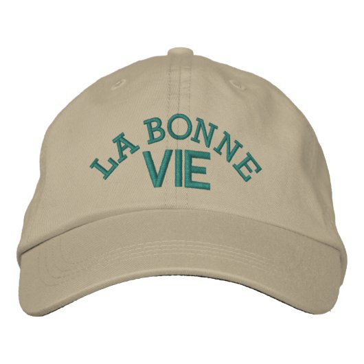 Casquette Brodée La Bonne Vie ... : ) par SRF (Devant)