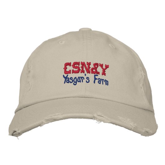 Casquette Brodée La ferme de CSN&Y Yasgur (Devant)