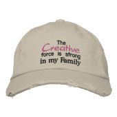 Casquette Brodée La force créative est forte dans ma famille (Devant)