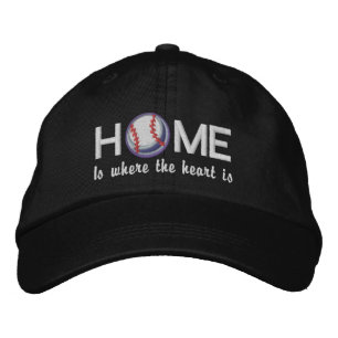 Casquette Brodée La maison est où le coeur est le sport de base-bal