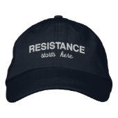 Casquette Brodée La résistance commence ici (Devant)