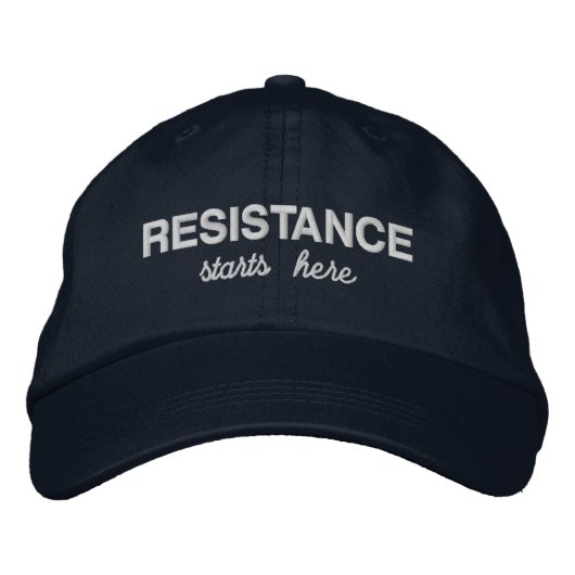 Casquette Brodée La résistance commence ici (Devant)