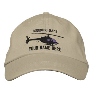 Casquette Brodée La silhouette de couperet d'hélicoptère