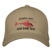 Casquette Brodée La Silhouette Hélicoptère Chopper Personnalise (Devant)